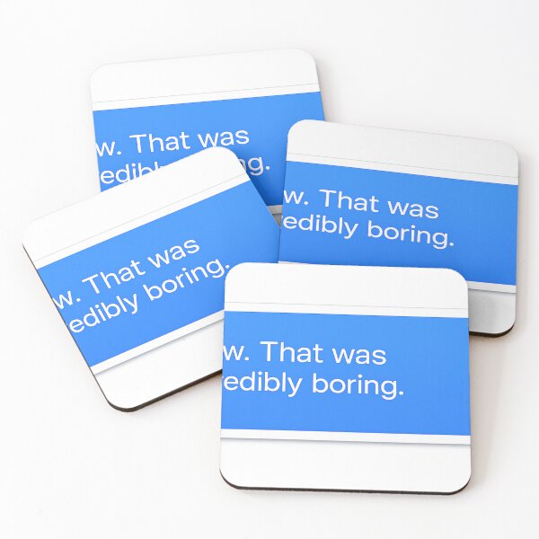 Item preview, Funny Boring Message Sticker-Minimal Blue Chat Bubble-Sarcastic Text Design designed and sold by Mahmoud Salah.