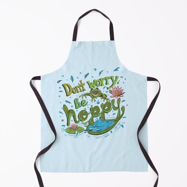 Item preview, Don't worry be Hoppy Frog quote illustration designed and sold by Taçiana  Estrela.