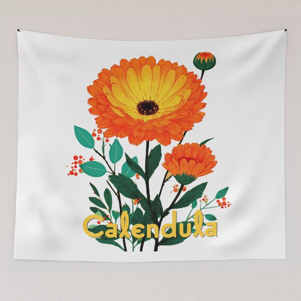 Item preview, Calendula – Golden Bloom Botanical Art designed and sold by ForeverPrintsOK.