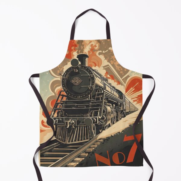 Item preview, Locomotive No 7 'The Continental Express' - Vintage Art Deco Style Steam Locomotive designed and sold by ArtbyClarkie.