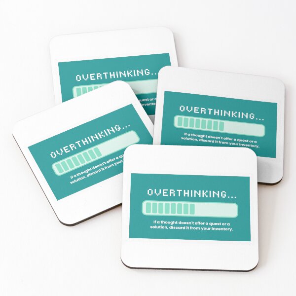 Item preview, Green overthinking loading bar sticker designed and sold by Cute-Chaotic-Co.