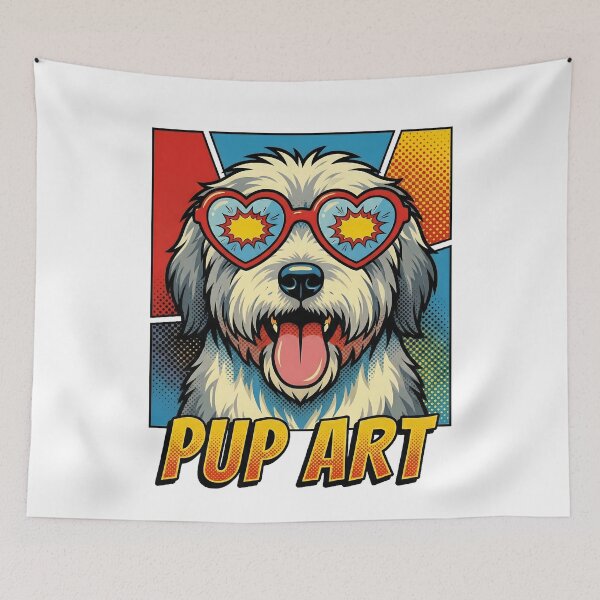 Item preview, Pop Art Old English Sheepdog Retro Dog designed and sold by k3rstman1.