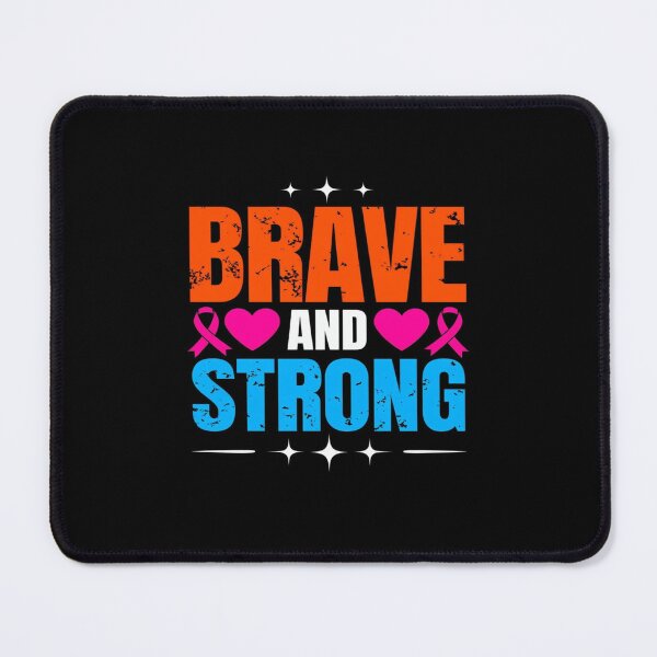 Item preview, Brave and Strong Breast Cancer Awareness Design – Pink Ribbon Support Gift for Fighters & Survivors designed and sold by Bright Nest Studio.