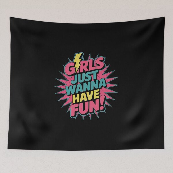 Item preview, Girls Just Wanna Have Fun Women Girl 80's 1980s 70's 6 designed and sold by DigitaldeligArt.