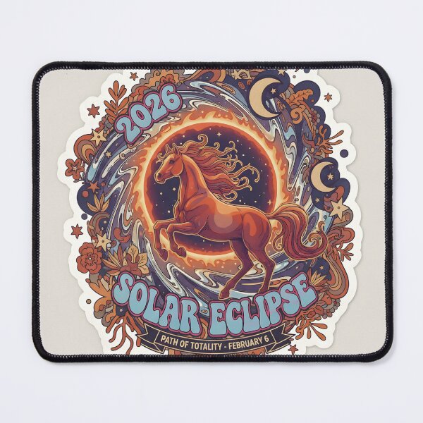 Item preview, 2026 Solar Eclipse Year of the Fire Horse Celestial Zodiac designed and sold by fatimaadraws.