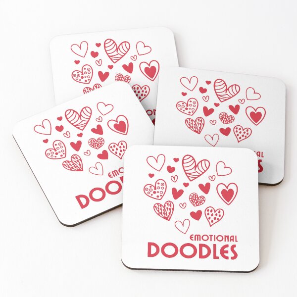 Item preview, Emotional Doodles Red Typography Heart Design designed and sold by CleanDecor.