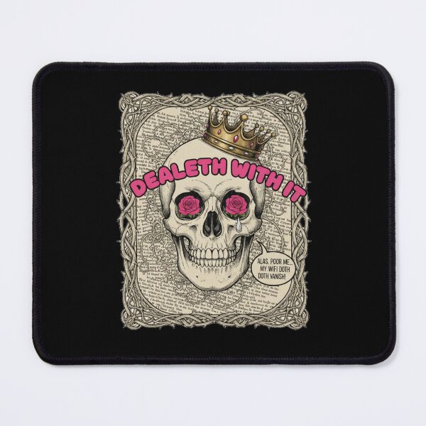 Item preview, Dealeth With It | Shakespearean Wi-Fi Problems Skull designed and sold by Appolishop.