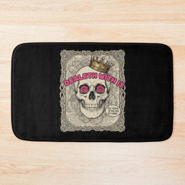 Item preview, Dealeth With It | Shakespearean Wi-Fi Problems Skull designed and sold by Appolishop.