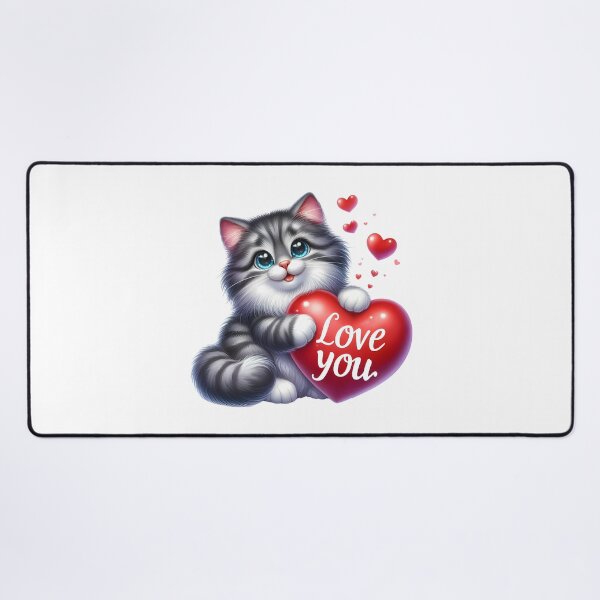 Item preview, Sweetest Meow Valentine - Cute Love Heart Kitty designed and sold by FuzionRaptor.
