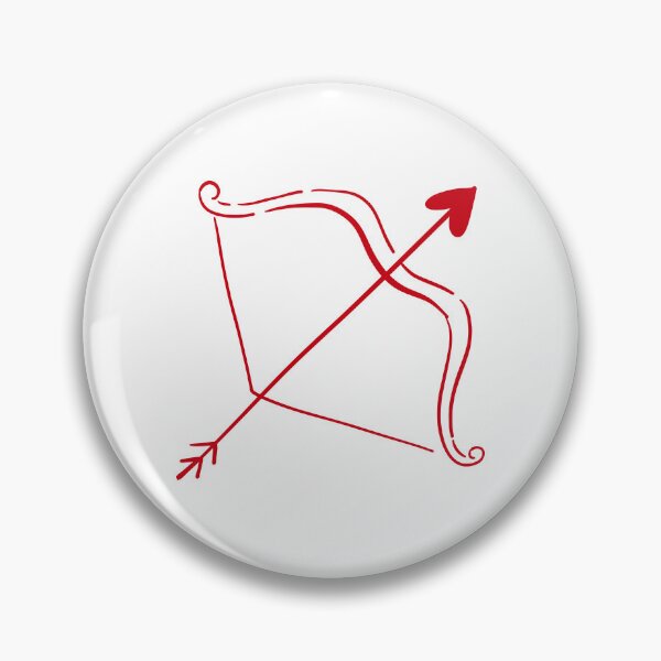 Item preview, Cupid’s Arrow - Minimal Valentine Bow and Arrow designed and sold by Hydravisions.