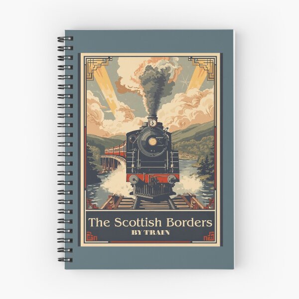 Item preview, Locomotive No 5 - 'The Scottish Borders ' - Vintage Art Deco Style Steam Locomotive designed and sold by ArtbyClarkie.