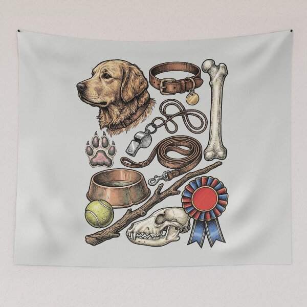 Item preview, Colorful Vintage Dog Heritage - Golden Retriever designed and sold by DigitalGlade.