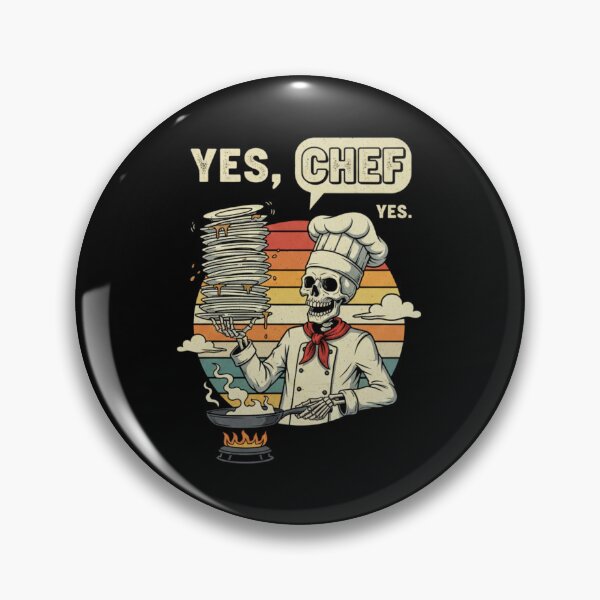Item preview, Yes Chef! Eternal Shift Skeleton Cook designed and sold by Appolishop.
