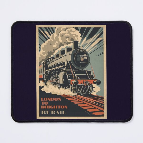 Item preview, Locomotive No 9 - 'The London To Brighton Line' - Vintage Art Deco Style Steam Locomotive designed and sold by ArtbyClarkie.