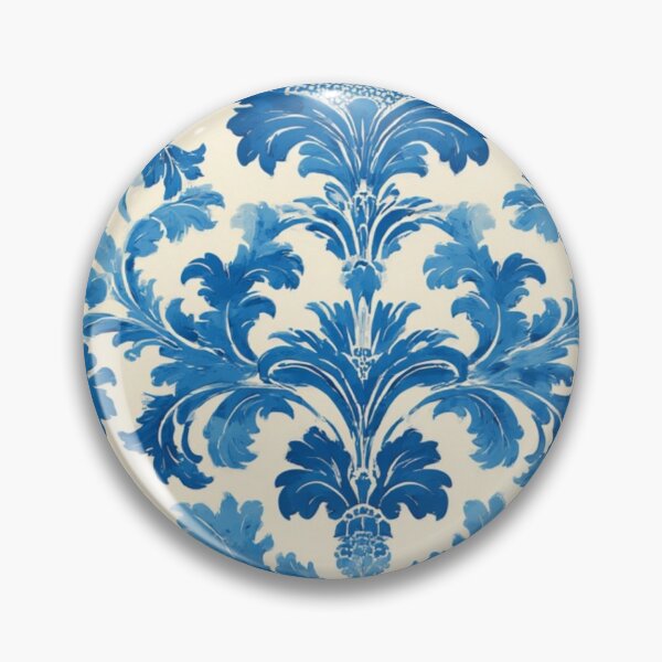 Item preview,  Blue Acanthus Damask designed and sold by Kristina  Sale.