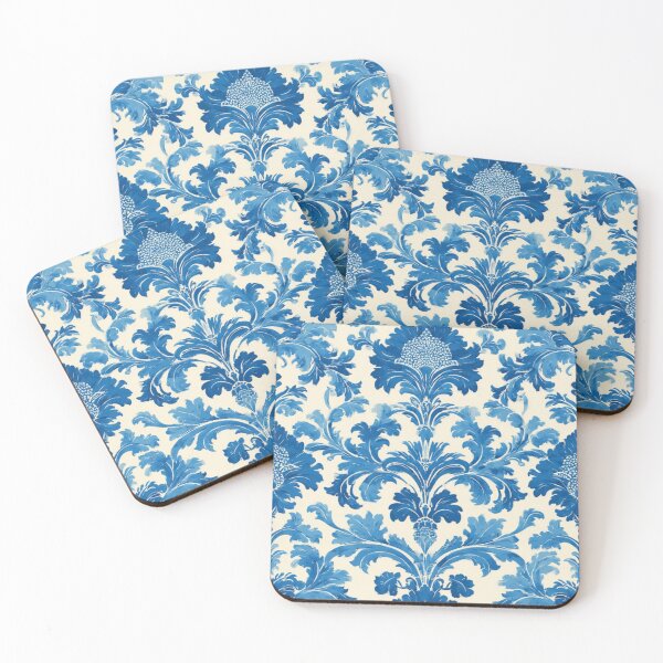 Item preview,  Blue Acanthus Damask designed and sold by Kristina  Sale.