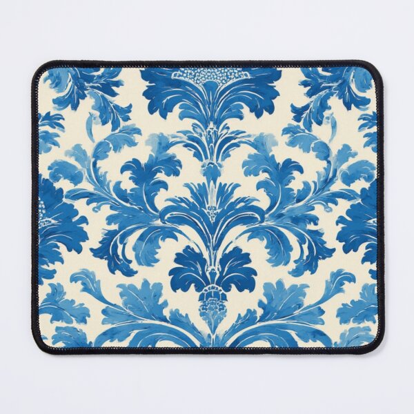 Item preview, Blue Acanthus Damask designed and sold by Kristina Sale.