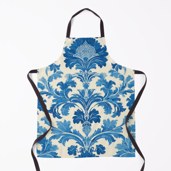 Item preview, Blue Acanthus Damask designed and sold by Kristina Sale.