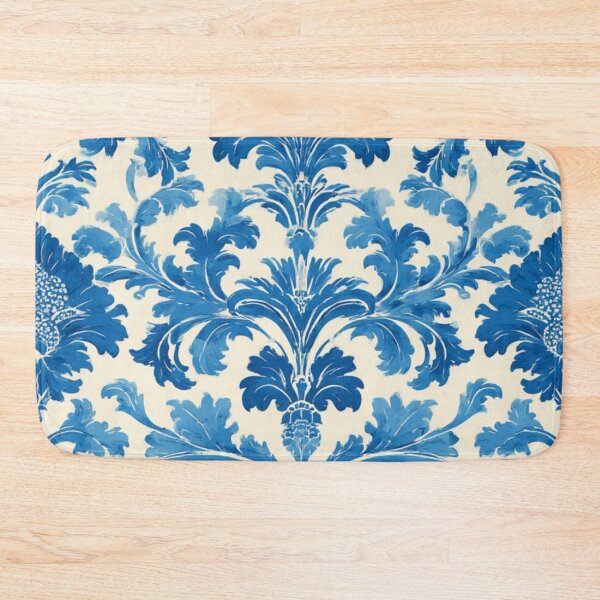 Item preview,  Blue Acanthus Damask designed and sold by Kristina  Sale.