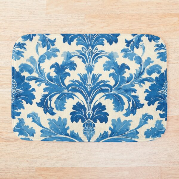 Item preview,  Blue Acanthus Damask designed and sold by Kristina  Sale.