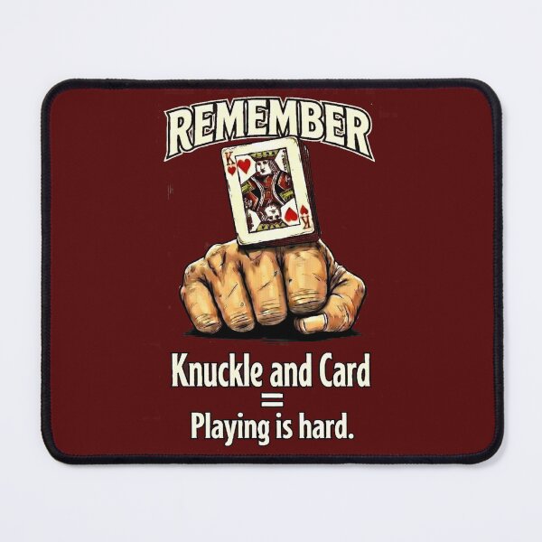 Aperçu de l'œuvre SOUVENEZ-VOUS DU JEU - Knuckle and Card / Jouer est difficile créée et vendue par Shift-Bloom.