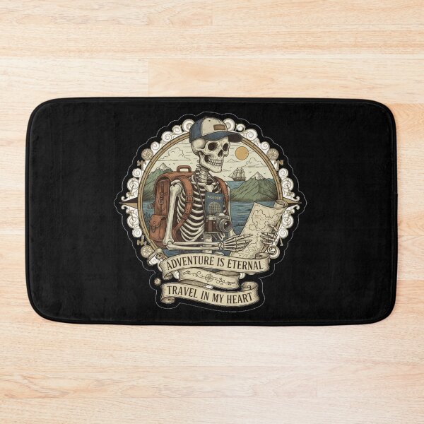 Item preview, Adventure is Eternal | Skeleton Traveler Vintage Aesthetic designed and sold by Appolishop.