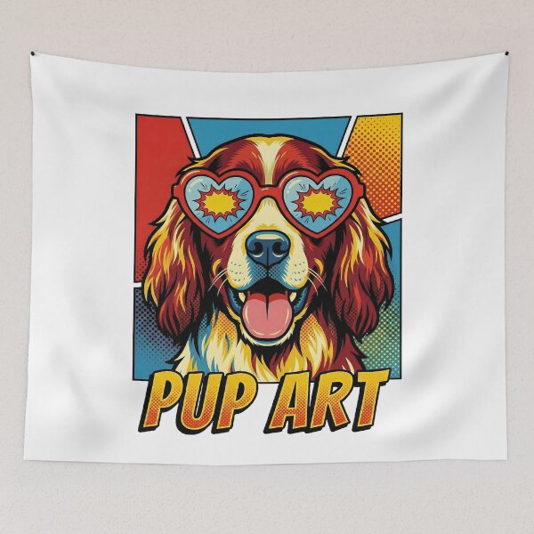 Item preview, Pop Art Irish Red and White Setter Retro Dog designed and sold by k3rstman1.