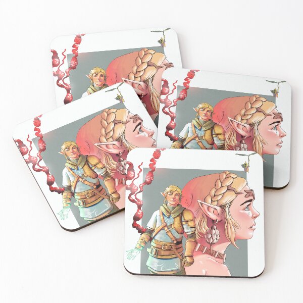 Item preview, TOTK Link and Princess digital artwork designed and sold by Jean Segovia Dark Horror Art.