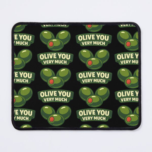 Item preview, Olive You Very Much Funny Food Pun Design designed and sold by TeeTimeTreasure.