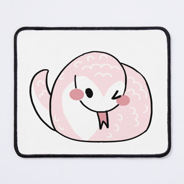 Item preview, cute pink snake designed and sold by Sternentor Atelier.