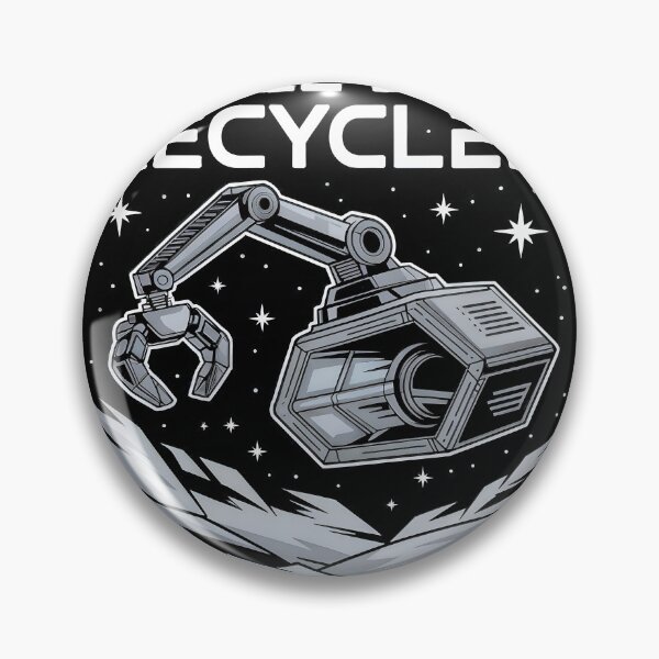 Item preview, Space junk recycler robot in action against starry night sky designed and sold by Creative88Art.