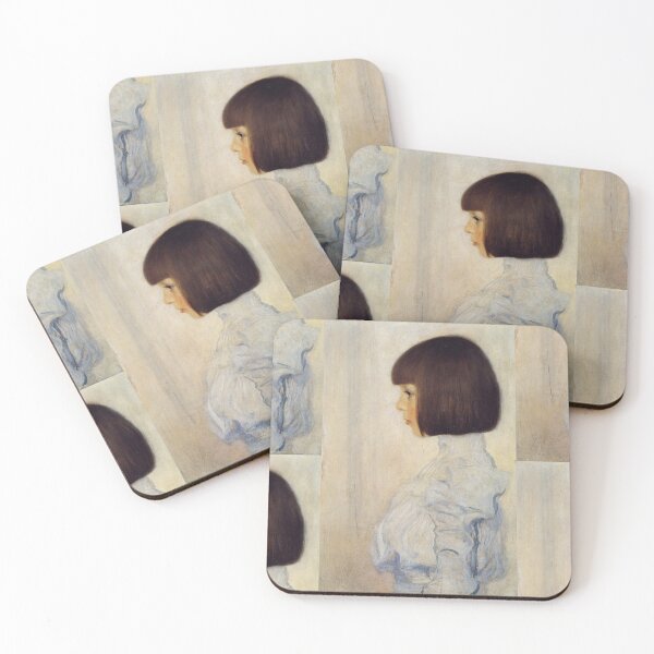 Item preview, Portrait of Helene Klimt by Gustav Klimt: Minimalist Vienna Secession Profile designed and sold by artofuniverse.
