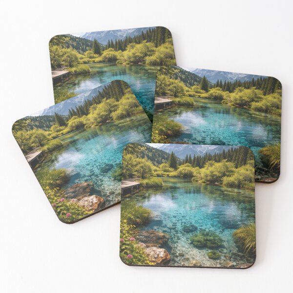 Item preview, Crystal clear lake among majestic mountains designed and sold by JuViRo.