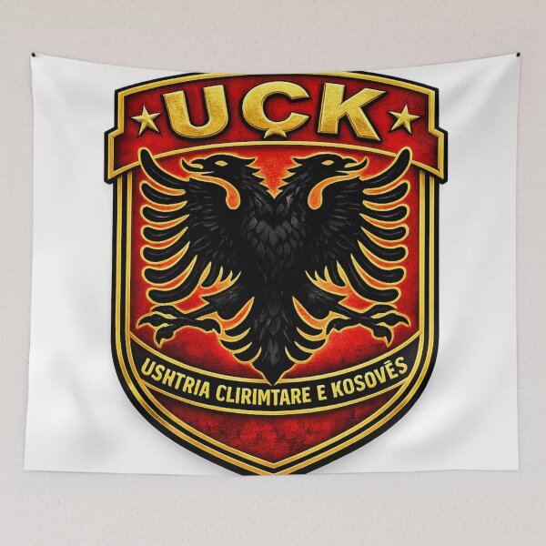 Item preview, Albanian Double Eagle & UCK – Strong Patriotic Emblem designed and sold by kimkosovo.