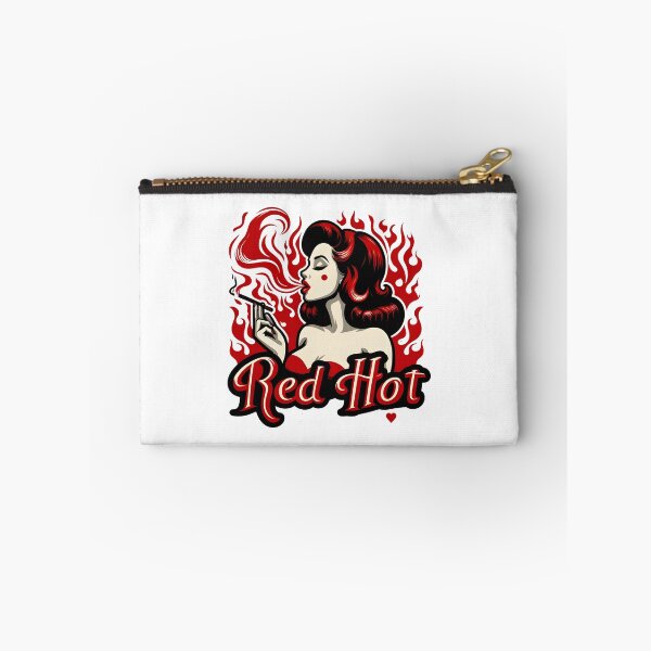Item preview, Red Hot Pin-Up Girl Smoking Retro Flame Art. designed and sold by Spark2Seduction.
