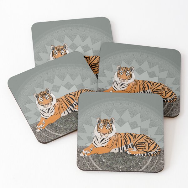Item preview, bengal tiger mandala lichen designed and sold by scrummy.