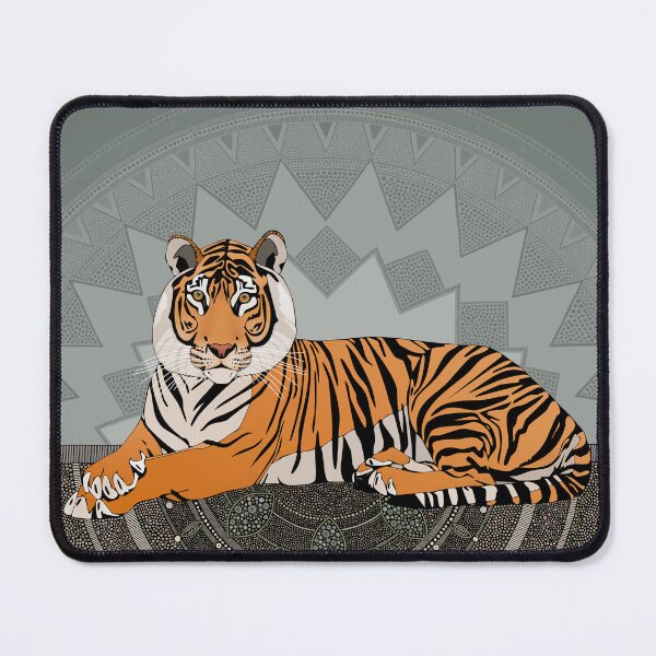 Item preview, bengal tiger mandala lichen designed and sold by scrummy.