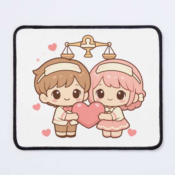 Item preview, Libra Zodiac Cute Love Couple designed and sold by Silentbow.