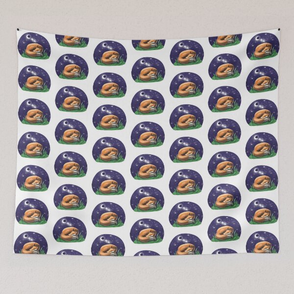 Item preview, Fox sleeping under the night sky designed and sold by kayuqtuq-.