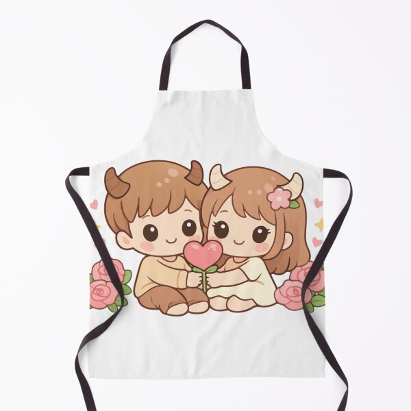 Item preview, Taurus Zodiac Cute Love Couple designed and sold by Silentbow.