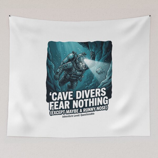 Item preview, Cave Divers Meme Shirt Funny Extreme Sports Humor February 2025 Meme Of Month Adventure Scuba Diving Dark Humor Dangerous Hobby designed and sold by GeniePixel.