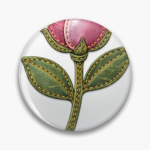 Item preview, Denim Rosebud Patch designed and sold by Line-mood.