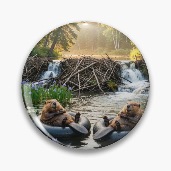 Artikelvorschau, Biber, die auf ihrem Fluss treiben entworfen und verkauft von Tridentulus.