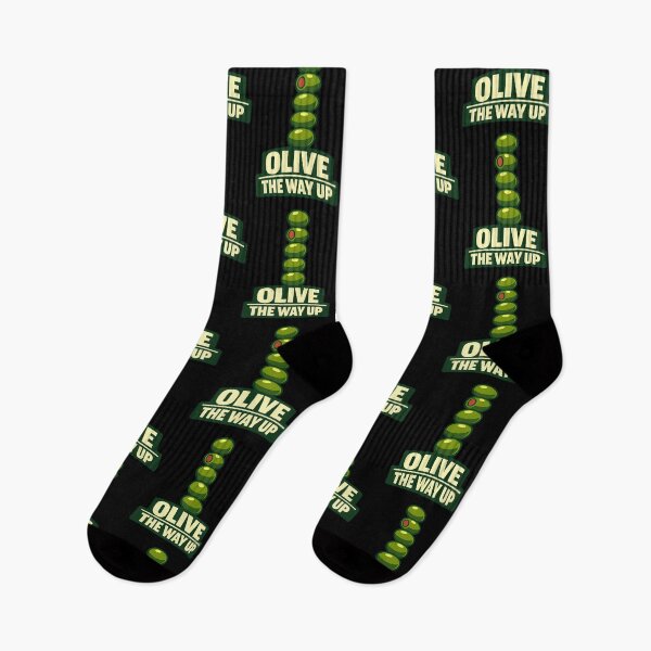 Item preview, Olive the Way Up Funny Food Pun Design designed and sold by TeeTimeTreasure.