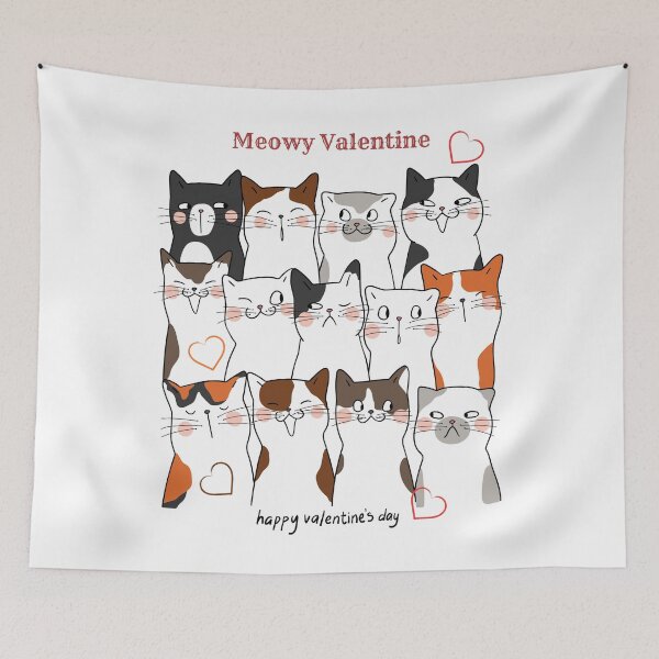 Item preview, Meowy Valentine, Happy Valentine’s Day. designed and sold by Dinasshop.