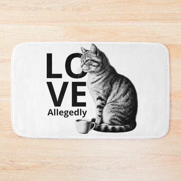 Item preview, Love, Allegedly – Vintage Cat Engraving Illustration designed and sold by CatVibesStudio.