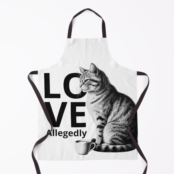 Item preview, Love, Allegedly – Vintage Cat Engraving Illustration designed and sold by CatVibesStudio.