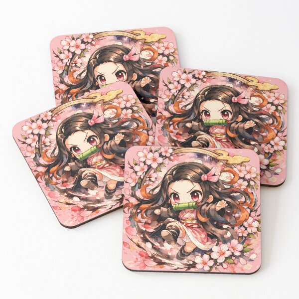 Item preview, Nezuko Kamado Watercolor Cherry Blossom Anime Fan Art designed and sold by Lizscorpio.