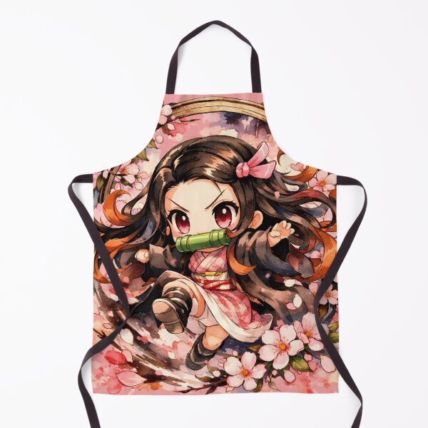 Item preview, Nezuko Kamado Watercolor Cherry Blossom Anime Fan Art designed and sold by Lizscorpio.