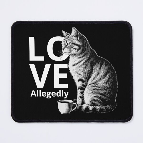 Item preview, Black of Love, Allegedly – Vintage Cat Engraving Illustration designed and sold by CatVibesStudio.